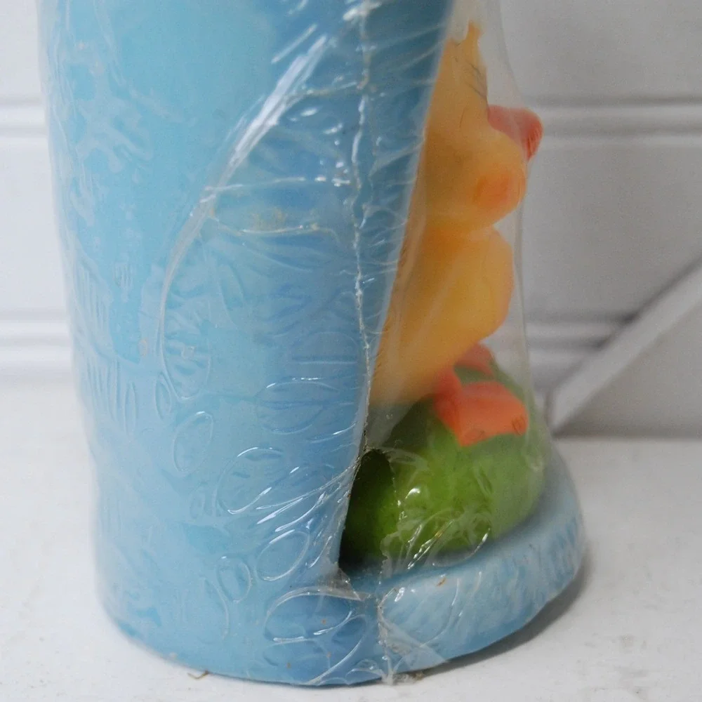 New Vintage Easter‎ Candle Baby Duck Duckling Hatching 7 inch tall Spring Decor